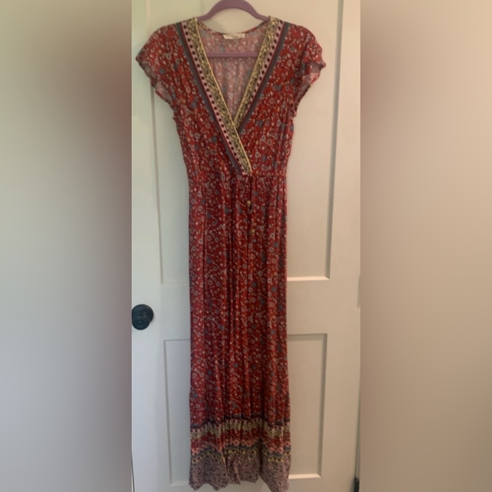 Bebop Floral Red Maxi Dress